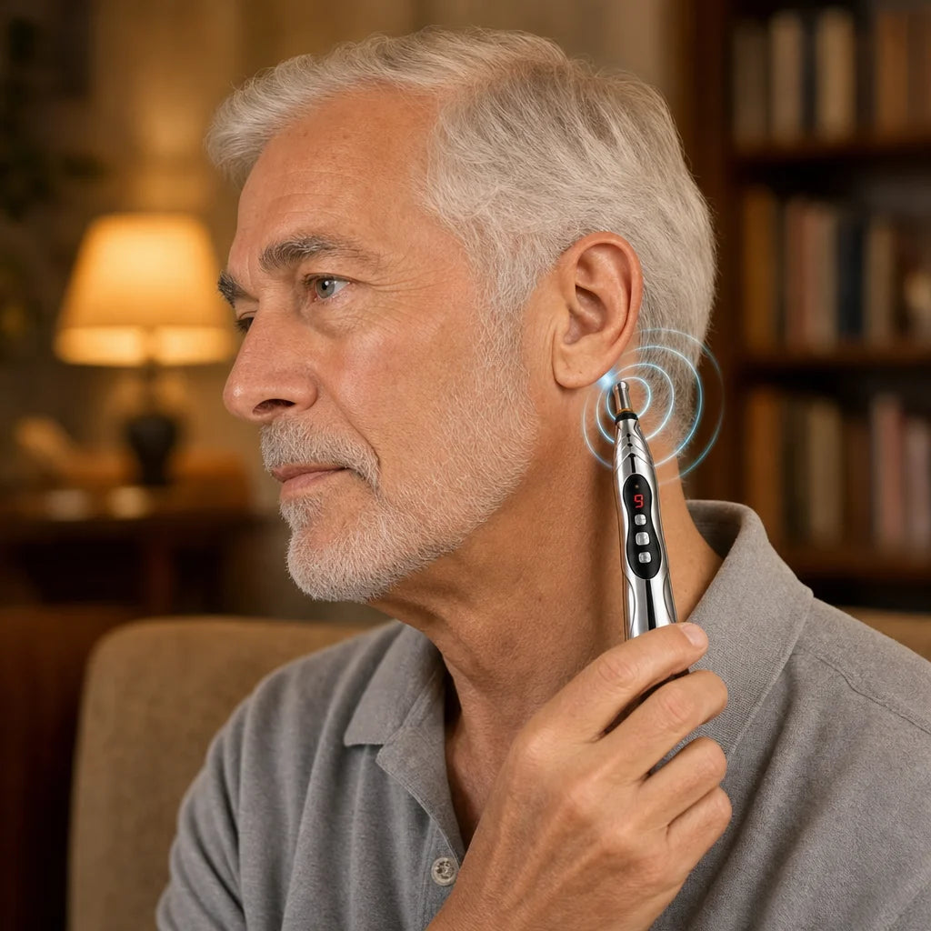A gentle micro-pulse to the spot just behind your ear