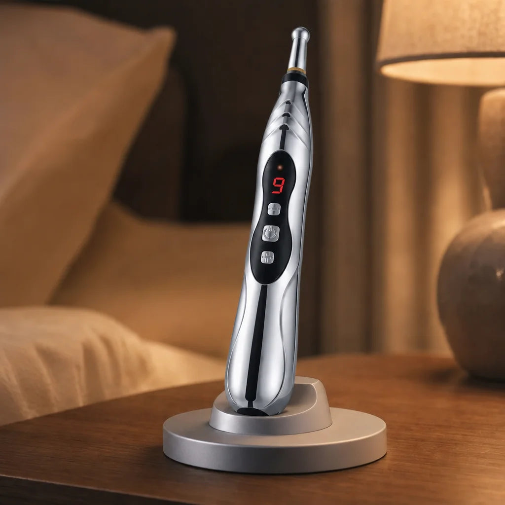 Charges on its stand on your nightstand
